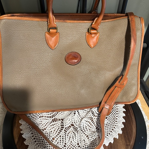 Dooney & Bourke Tan and Brown Laptop Bag - Picture 2 of 15